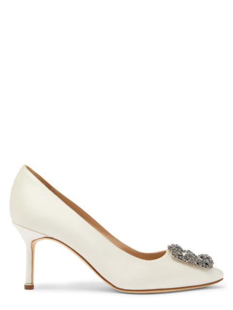 Manolo Blahnik Manolo Blahnik Hangisi 70 Silk-satin Pumps