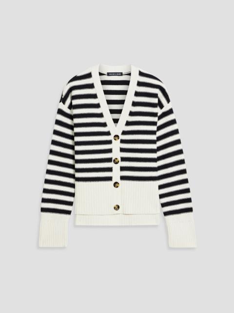 VERONICA BEARD Saylor striped cotton cardigan