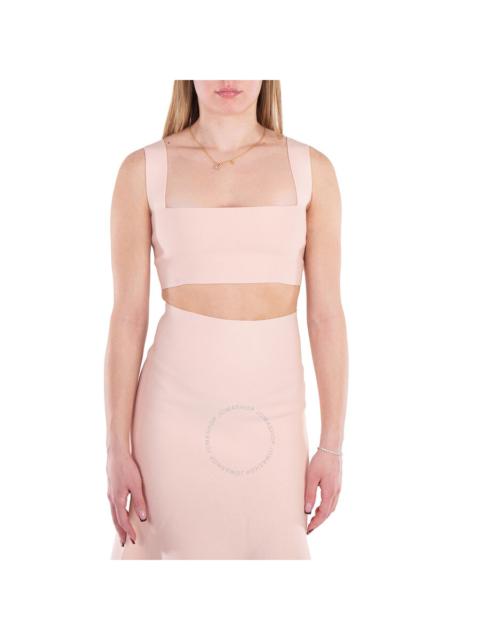 Victoria Beckham Peach Cropped Bandeau Top