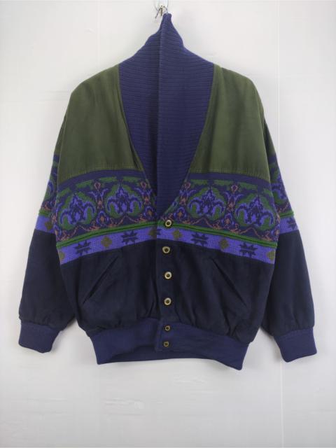 Other Designers Vintage Cardigan Knit Sweater Shawl Coller Modigliani Italy