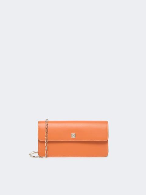Max Mara Leather phone pouch - TANGERINE