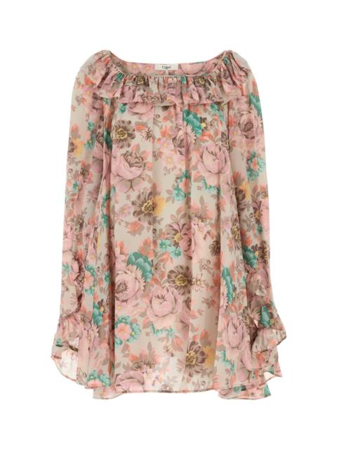 Chloé Chloe Women Printed Crepe Mini Dress