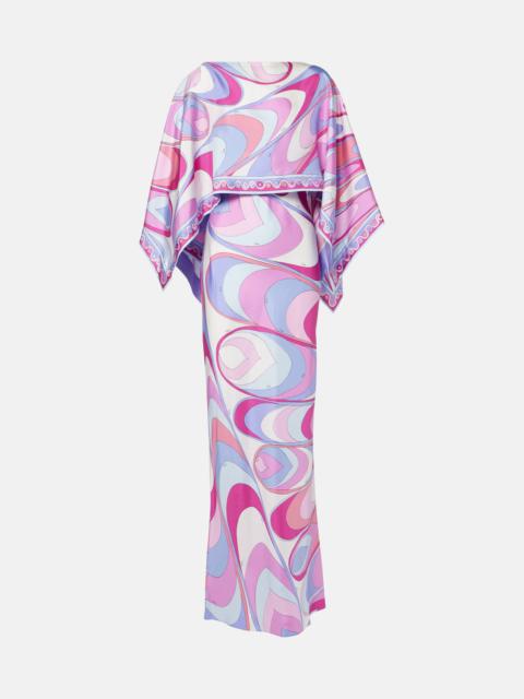 PUCCI Printed silk twill maxi dress