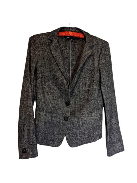 Other Designers Blue Les Copains Tweed Blazer Jacket Grey Black sz 42 US 6