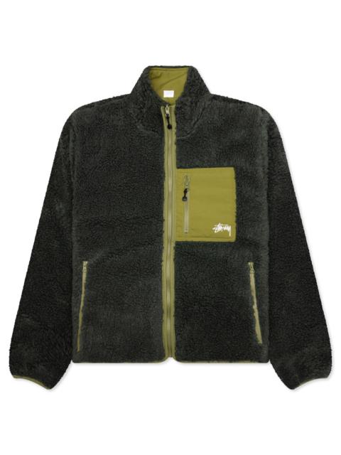 SHERPA REVERSIBLE JACKET - DARK GREEN