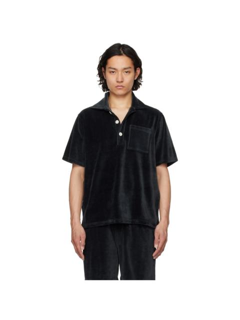 OAS Black Girona Velour Polo
