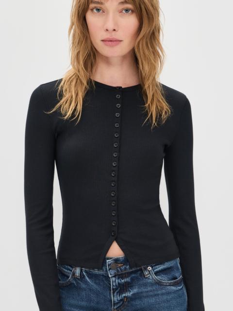 FRAME The Rib Splay Top