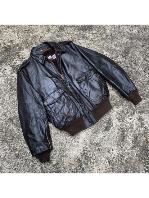 Other Designers Vintage - ✨Final drop✨ype A-2 Schott 684 SM Leather Jacket size 42