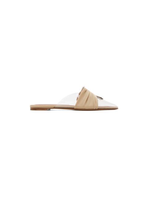NENSI DOJAKA Beige Pointed Toe Mule Flats