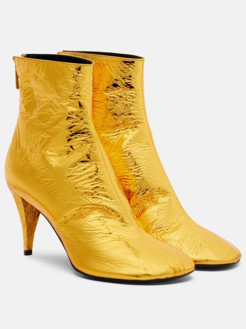 Proenza Schouler Glove metallic leather ankle boots