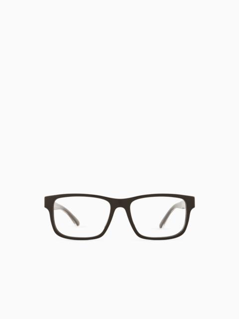 EMPORIO ARMANI MEN’S RECTANGULAR FRAME