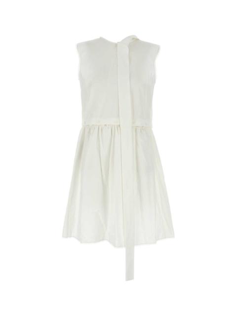 Miu Miu Miu Miu Women White Poplin Dress