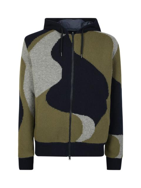 Herno Intarsia Knit Bomber Jacket; Warm And Comfortable, Ideal For The Colder Seasons