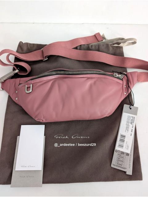 Rick Owens *NEW* LEATHER ZIP CROSSBODY BUMBAG THULIAN PINK
