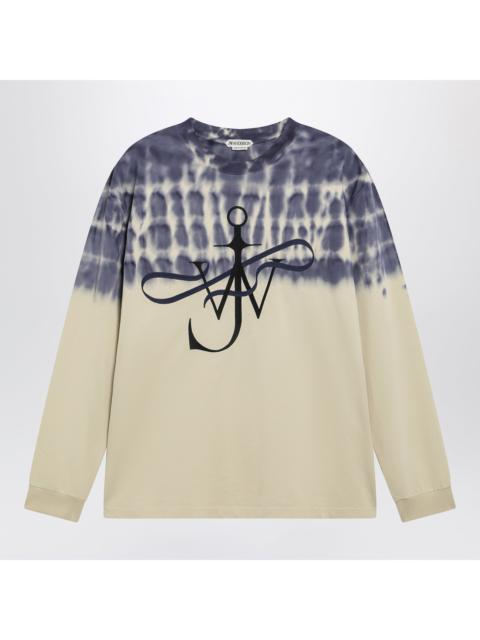 Other Designers Jw Anderson Ã‰Cru/Navy Logo Print Sweatshirt Men