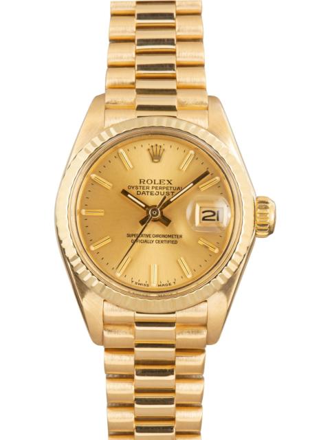 ROLEX Used Lady Rolex Yellow Gold Datejust 6917 Champagne Dial