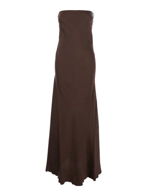 forte_forte Forte_Forte Women Long 'Sleeveless' Dress With Off Shoulder And Zip Closure At The Back In Viscose B