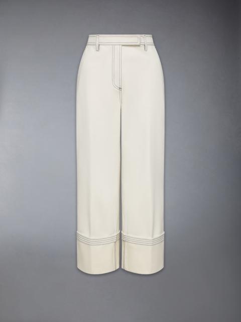 Thom Browne SELVEDGE DENIM WIDE LEG TROUSER