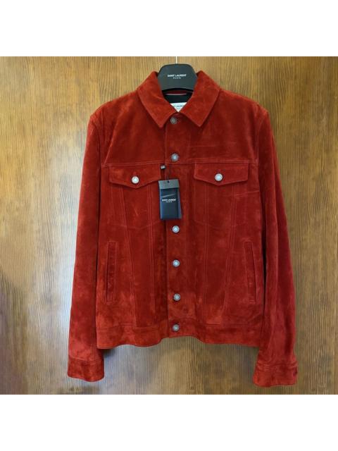 SAINT LAURENT Saint Laurent Suede Trucker Jacket in Medium