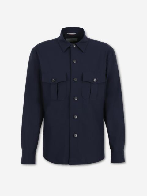 Canali LONG TAILORED COAT WITH CLASSIC LAPEL