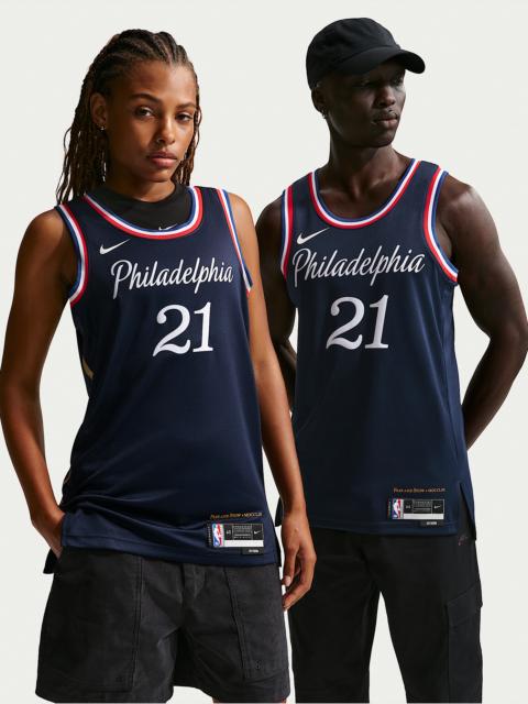 Nike Joel Embiid Philadelphia 76ers City Edition Men's Nike NBA Swingman Jersey