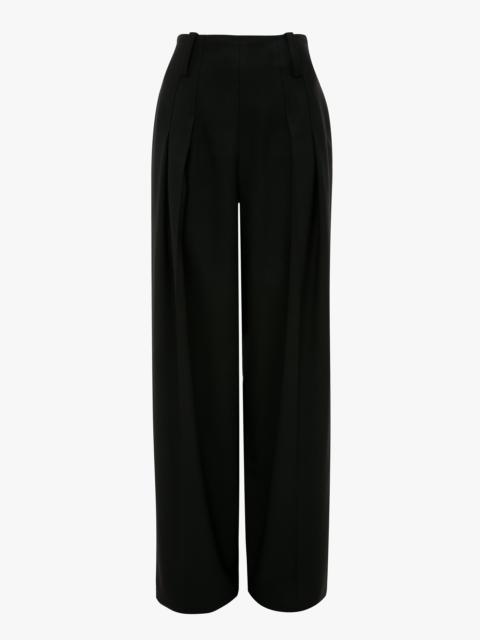 Victoria Beckham High Waisted Cinched Trouser In Black