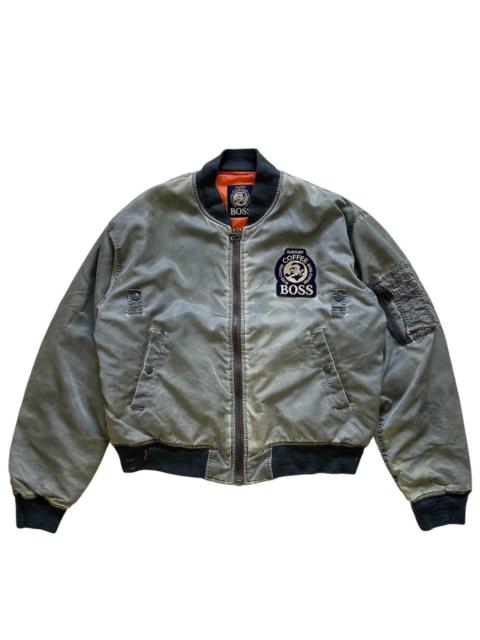 Other Designers Vintage Suntory Boss Coffee Sun Faded Ma-1 Bomber Jacket