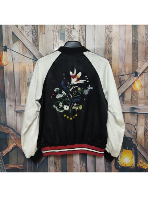 Other Designers Japanese Brand - MOUSSY Embroidered Flowers Reversible Sukajan Jacket