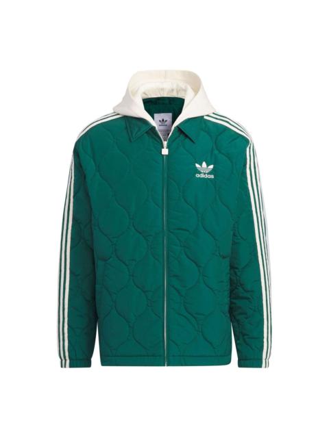 adidas adidas Originals Classic Sport Jacket Asia Sizing 'Green White' IW6285