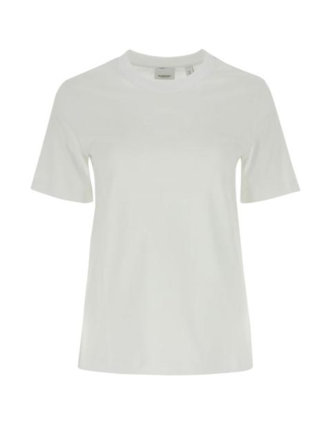 Burberry Woman White Cotton T-Shirt
