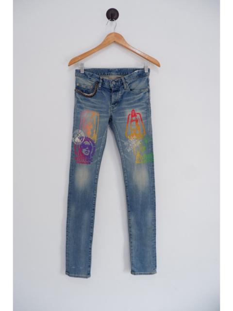 Hysteric Glamour Search And Destroy Studded Printed Denim