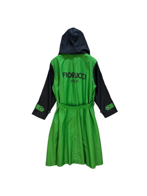 FIORUCCI FLORUCCI Big Logo Detachable Hooded Green Overcoat #A45-1042