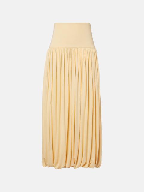 TOTEME Gathered jersey midi skirt