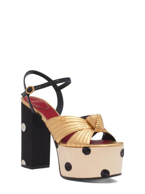 Valentino Valentino Garavani Crasher Platform Sandal in Gold at Nordstrom
