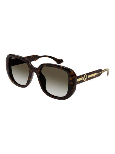 GUCCI Gucci Brown Gradient Square Ladies Sunglasses GG1557SK 002 54