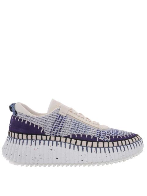 Chloé Chloe Nama Mix Material Low-Top Sneakers