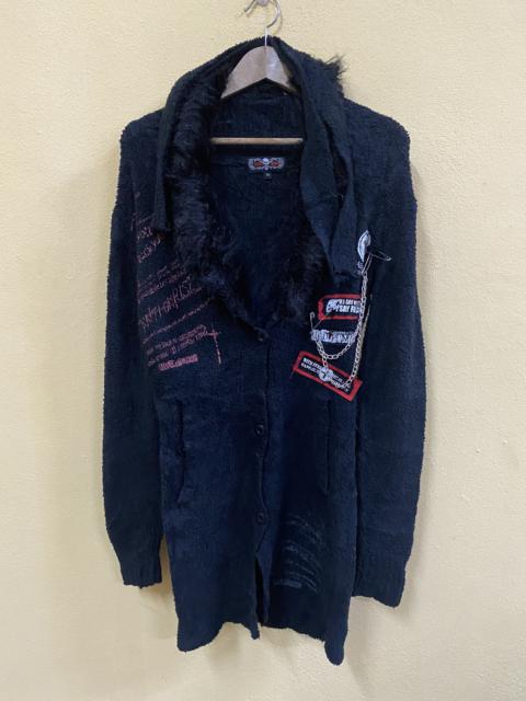 Other Designers Designer - Steals💥 Mad Punks Cardigan Big Logo Skull Very Sexy Design