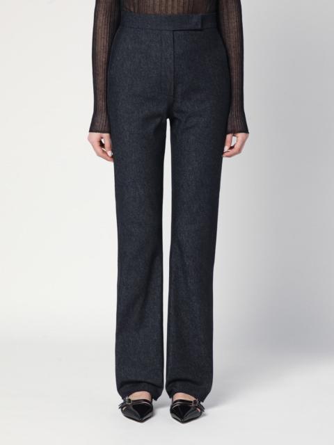 Max Mara Midnight blue trousers in cotton denim effect