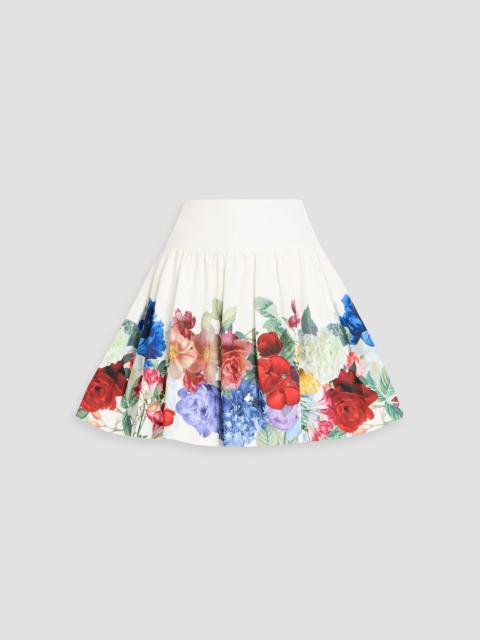 Alice + Olivia Ella floral-print crepe mini skirt