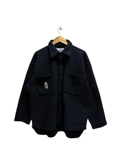 Other Designers Vintage Muddy Fox Overshirt Shearling Fleece ButtonUp Jacket