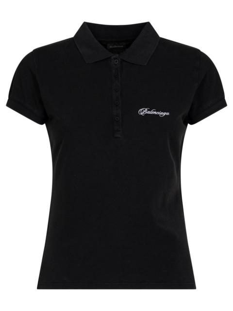 BALENCIAGA Balenciaga Women Fitted Polo With Logo Embroidery
