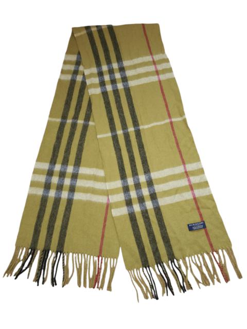 Other Designers Vintage Burberry Green Check Classic Cashmere Scarf