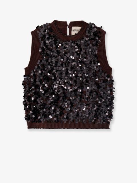 Other Designers Semicouture Wool And Cashmere Vest With Sequins