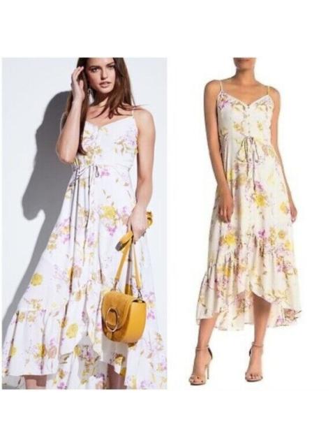 Other Designers Nanette Lepore Floral Ruffle High-Low Maxi Dress SZ 14 NWT $148