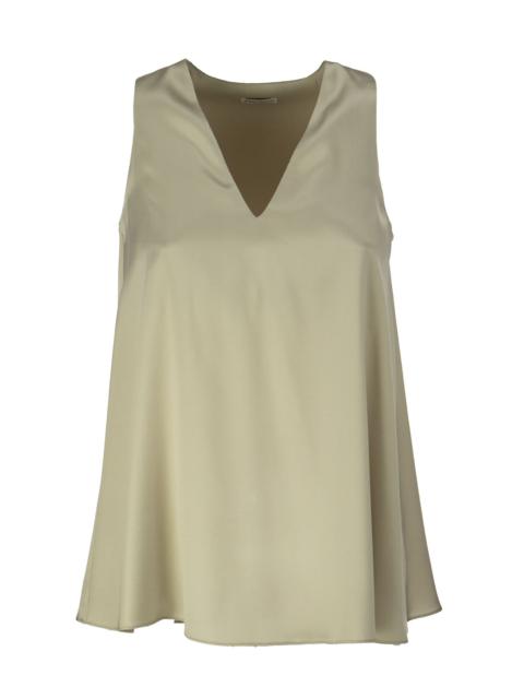 Brunello Cucinelli Women Silk Top With Monili