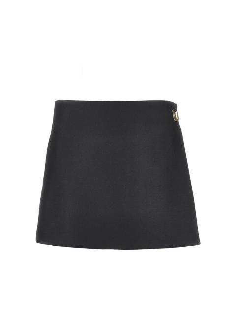 BALENCIAGA Balenciaga Wool and Silk Tailored Mini Skort Black