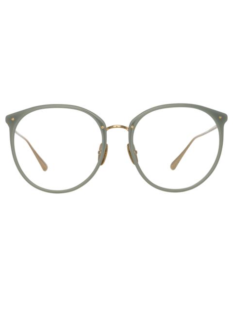LINDA FARROW KINGS OVERSIZED OPTICAL FRAME IN STEEL