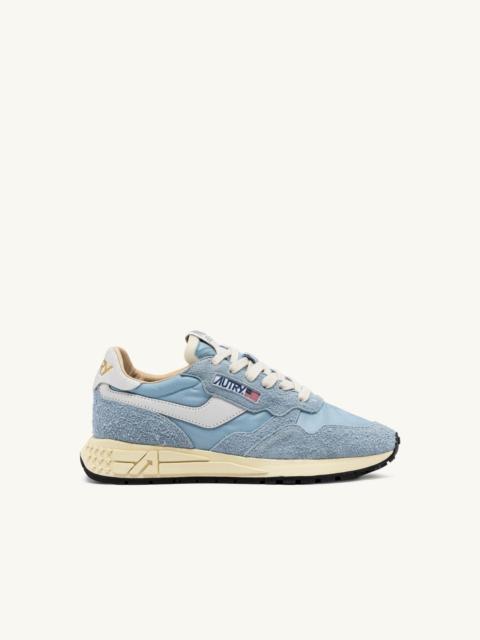 AUTRY REELWIND LOW SNEAKERS IN CELESTIAL BLUE NYLON AND SUEDE