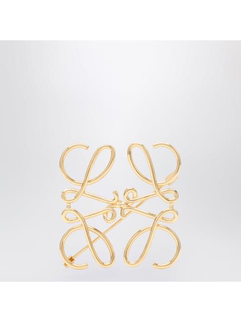 Loewe Loewe Anagram Brooch In Gold Metal Women