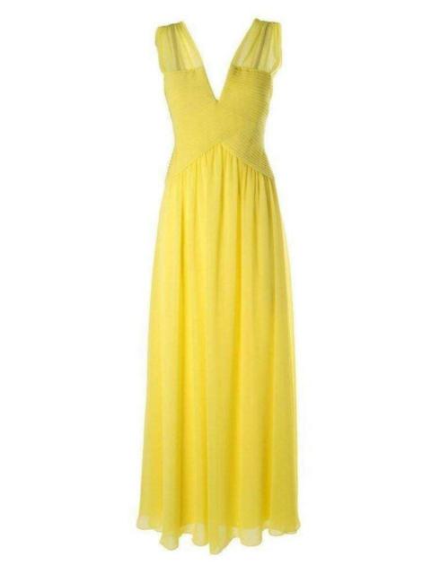 Other Designers Sleeveless Yellow Gown